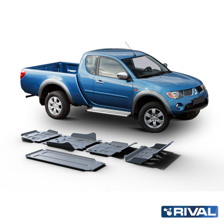 Juego de protecciones (Radiador, Motor, Caja de cambios, Caja de transferencia, Depósito de combustible) Mitsubishi L200 2006-2014; 2013-2015; Pajero Sport 2008-2013; 2013-2016; 2,5 l. / diesel